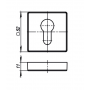 Armadillo Накладка Armadillo CYLINDER ET USQ SN-3 Матовый никель 2 шт