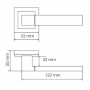 Morelli FUKOKU, ручка дверная MH-28 SC/CP-S, на квадратной накладке, цвет - мат.хром/хром