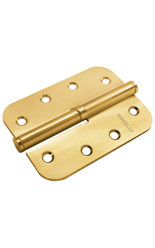 Morelli MSD-C 100X70X2.5 SG L, петля стальная скругленная левая без коронки, цвет - мат.золото