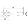 Morelli MARY, ручка дверная CC-2 FEA, цвет - состаренное серебро