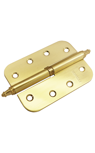 Morelli MS-C 100X70X2.5 SG L, петля стальная скругленная левая, цвет - мат.золото