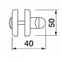 Morelli LUX-WC-R4-LU NIS/NIK, завертка сантехническая, цвет - матовый никель/никель