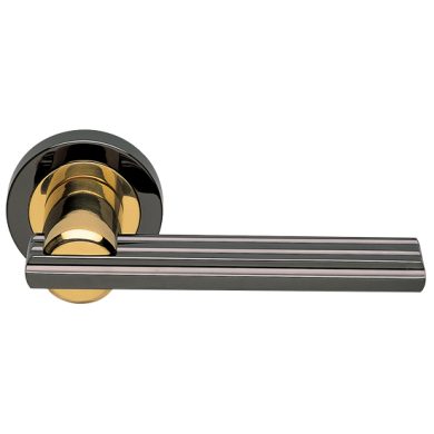Morelli ORCHIDEA R2 NNO, ручка дверная, цвет - черный хром/золото