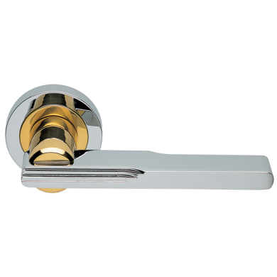 Morelli VERONICA R2 COT, ручка дверная, цвет - глянцевый хром/золото