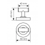 Morelli LUX-WC-BRIDGE BGO, завертка сантехническая для ручки BRIDGE, цвет - мат. бронза