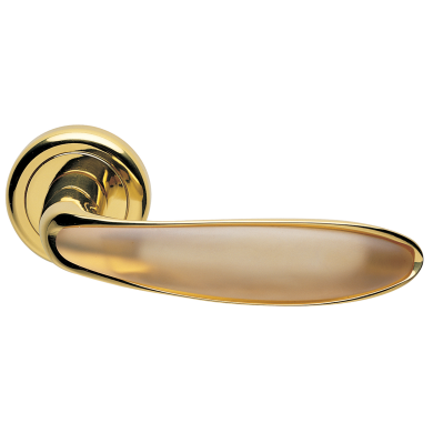 Morelli MURANO R4 OTL/AMBRA, ручка дверная, цвет - золото/янтарь