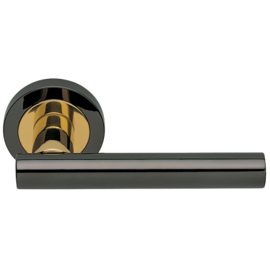Morelli CALLA R2 NNO, ручка дверная, цвет - черный хром/золото