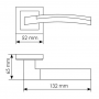 Morelli LLOYD`S, ручка дверная MH-17 SC/CP-S, на квадратной накладке, цвет - мат.хром/хром