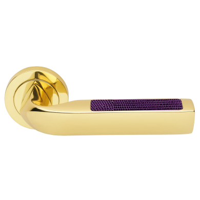 Morelli MATRIX-2 R2 OTL/IGUANA, ручка дверная, цвет - золото/принт игуаны
